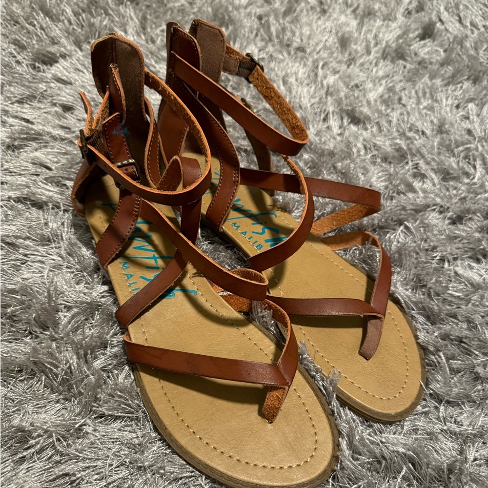 Women’s Blowfish Malibu Brown Strappy Sandals Size 11